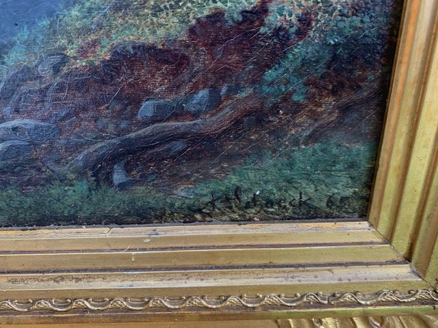 Oil On Canvas, German School, 19th Century, Romantic Landscape-photo-2