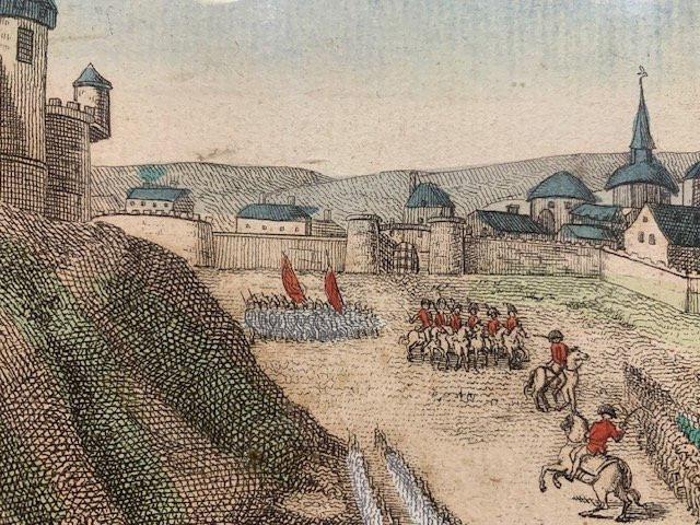 Empire Period Engraving, The Battle Of Jena, At Jean's In Paris-photo-1