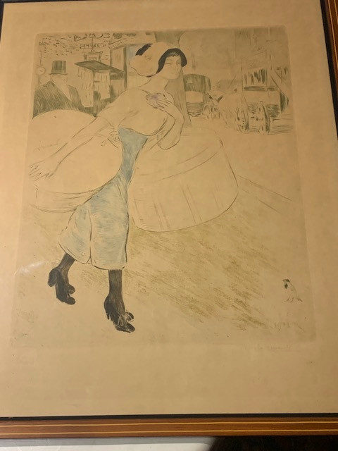 Print By Emile Auguste Renault, Known As Malo-renault (1870-1938), The Young Milliner, 1911