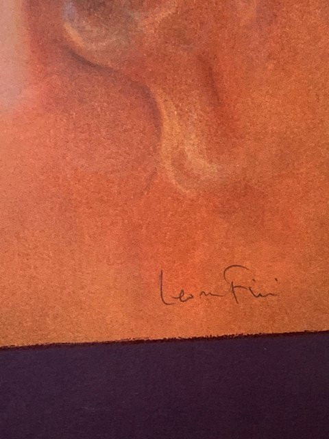 Litho  par Léonor Fini, portrait d'Ariane Lancell 1981-photo-3