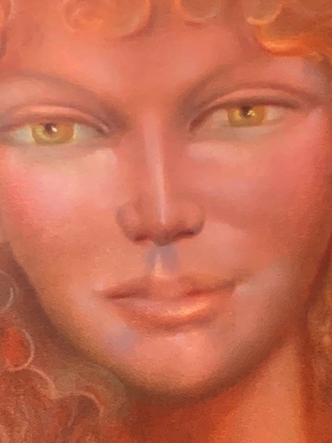 Litho  par Léonor Fini, portrait d'Ariane Lancell 1981-photo-4