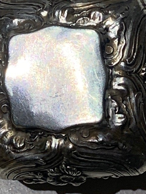 Silver And Vermeil Pillbox, 19th Century, Louis XV Rocaille Style-photo-4