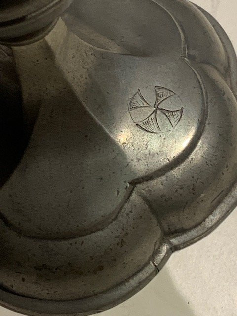 Calice en étain XVII° siècle-photo-4