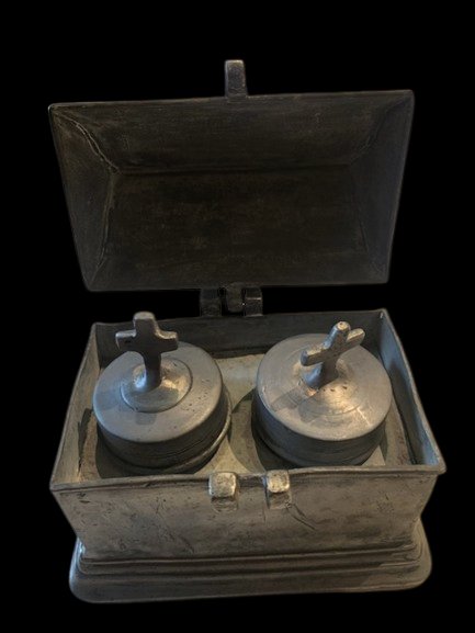 Coffret aux Saintes-Huiles XVII° siècle-photo-2