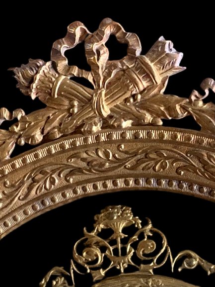 Cadre porte-photos en laiton doré, fin XIX°-photo-2