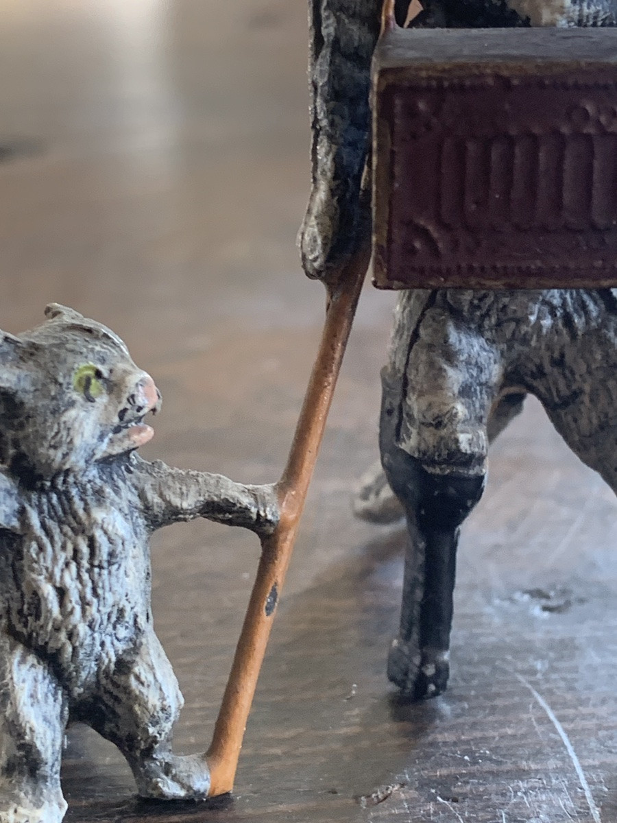 Group Of Lead Cats From Nuremberg 19th Century-photo-4