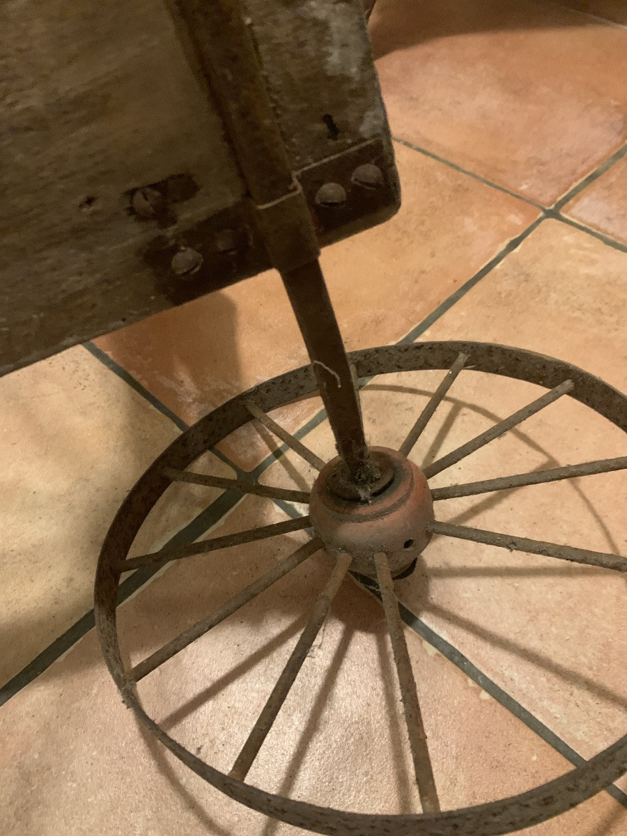 Vieux cheval de bois à tirer XIX siècle-photo-1