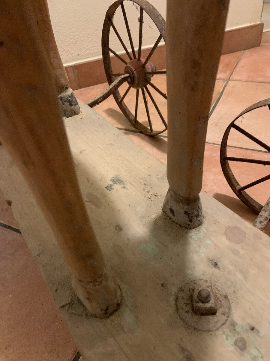 Vieux cheval de bois à tirer XIX siècle-photo-6