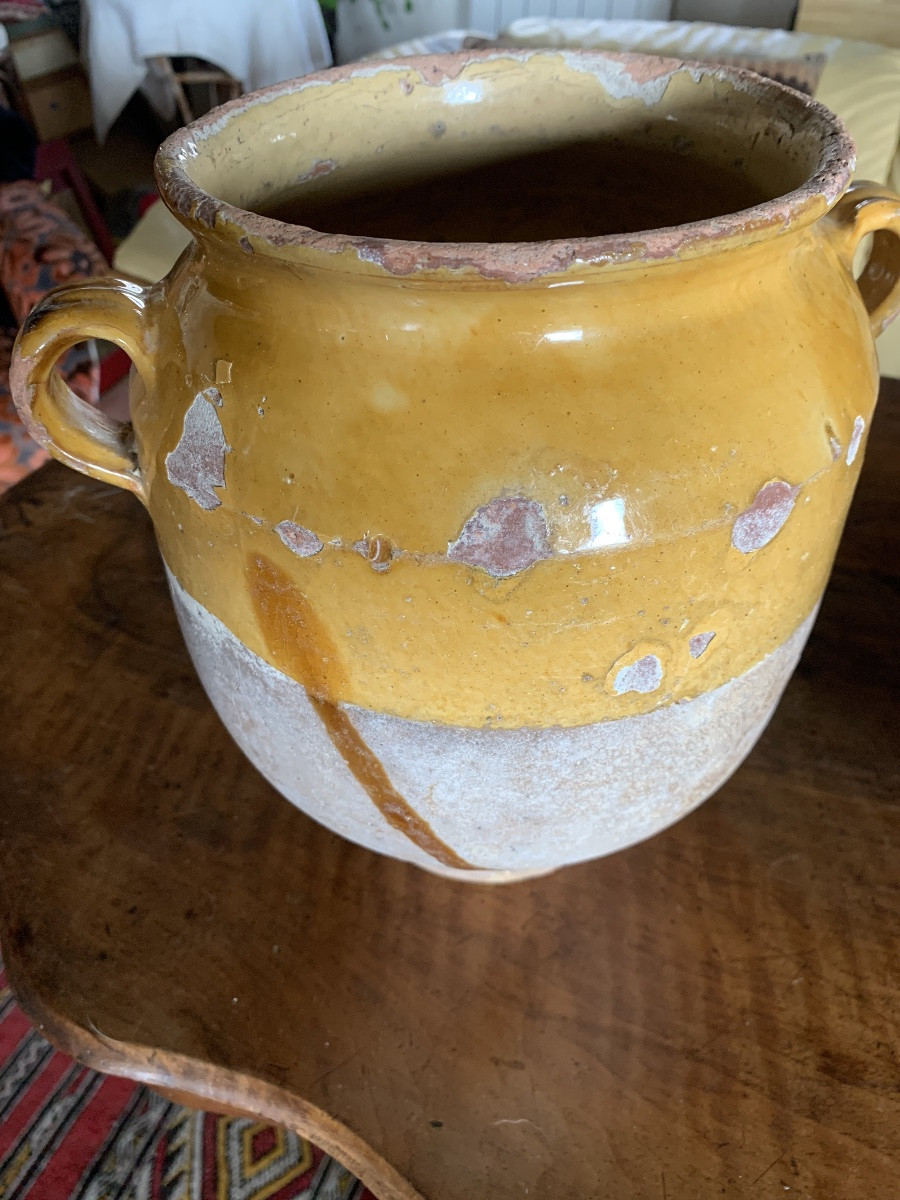 2 Yellow Preserve Jars, 19th Century -photo-7