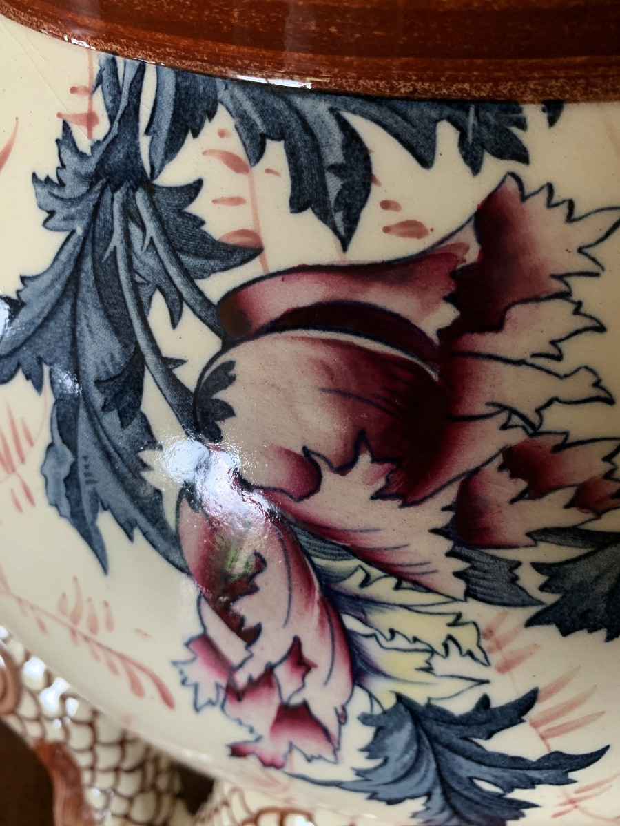 Grand cache-pot 1900  Gien-photo-5