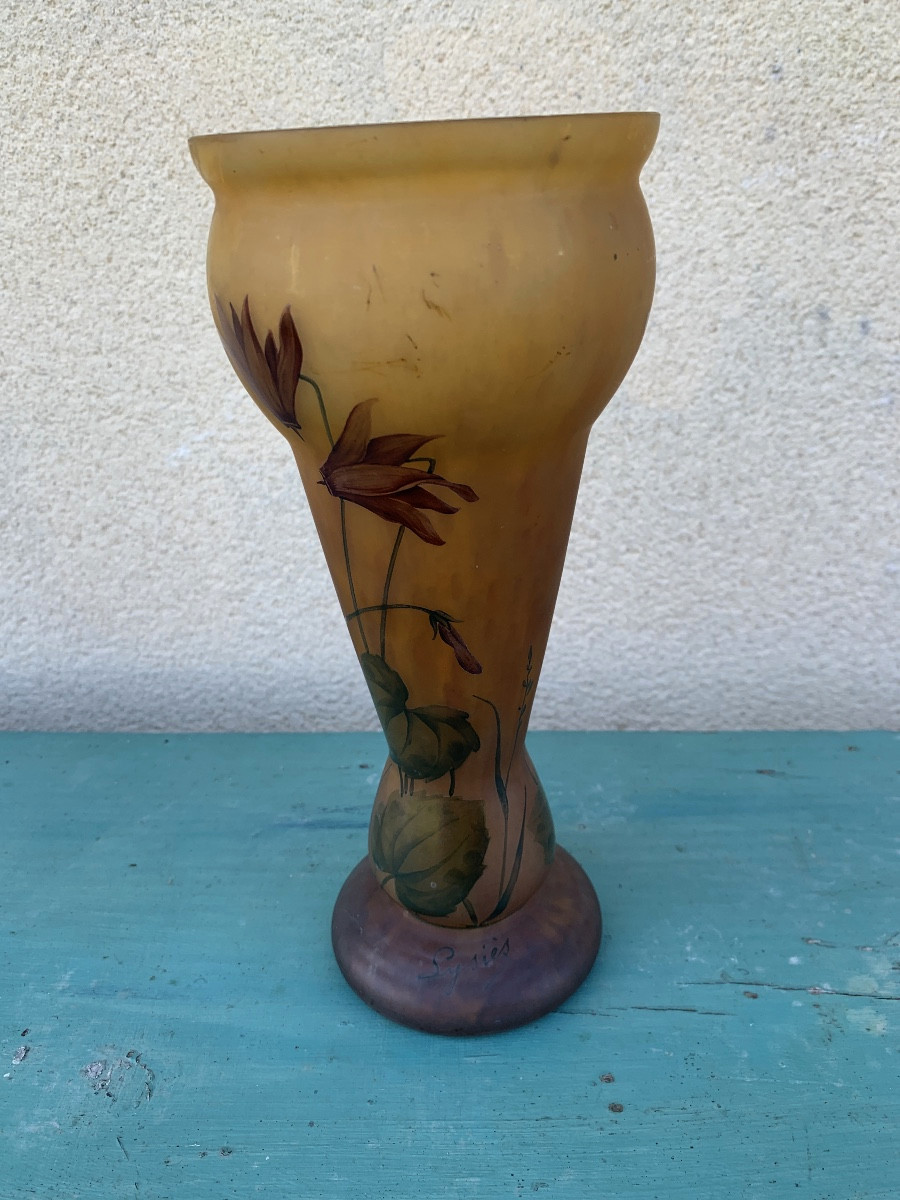 Vase Daum, verrerie de la Belle étoile à Croismare