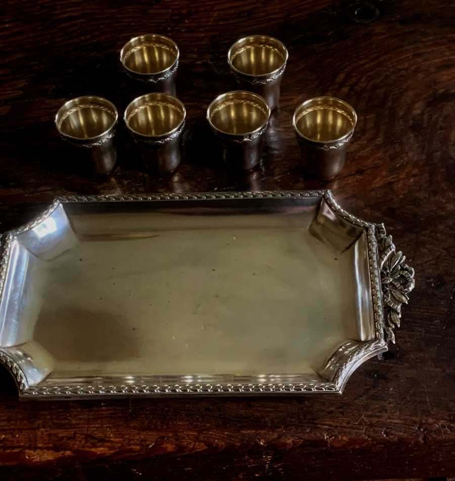 Ensemble 6 gobelets argent Minerve -photo-2