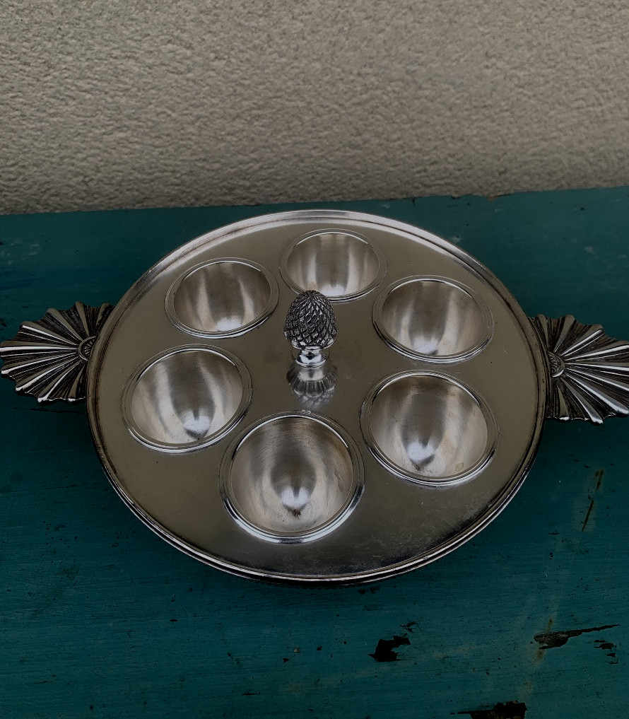 Silver-plated Metal Egg Set-photo-2
