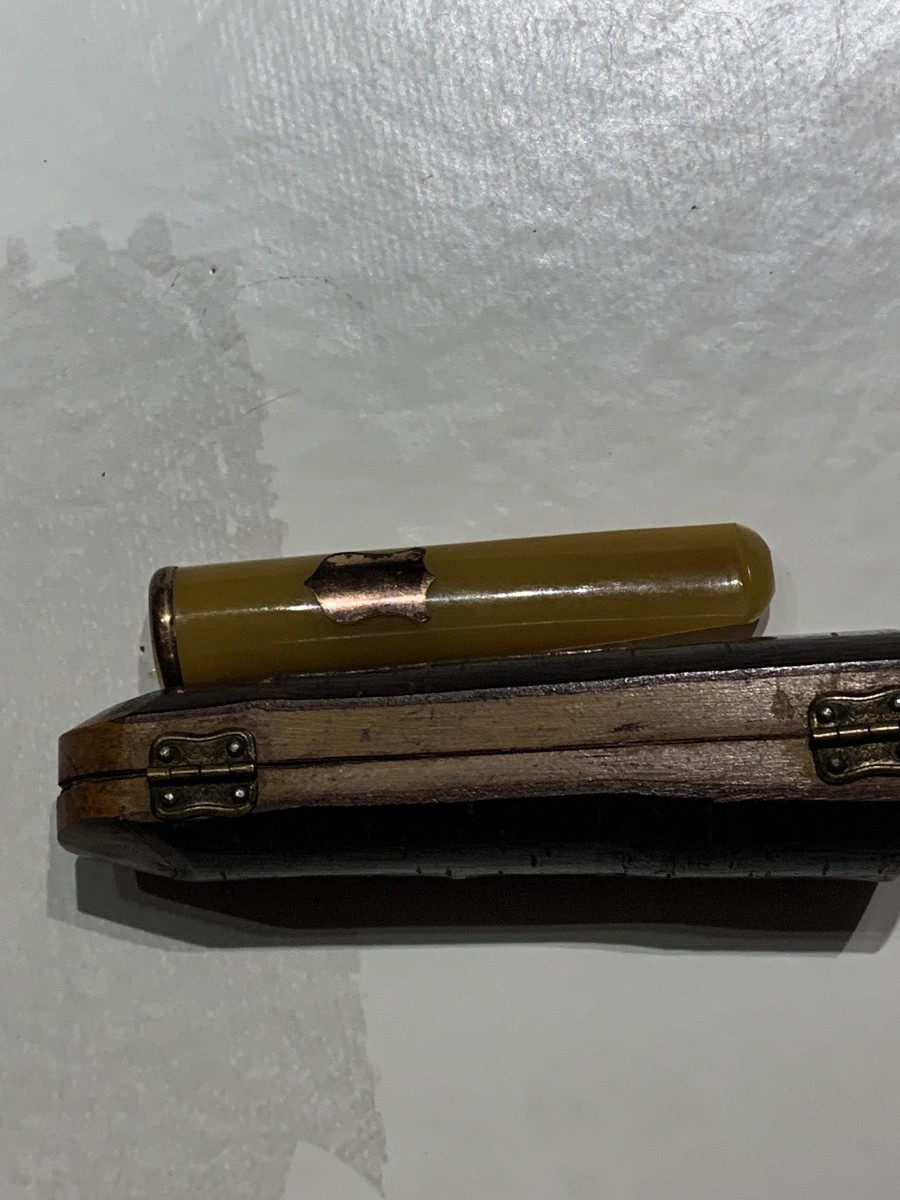 Fume cigarette ambre et vermeil-photo-2