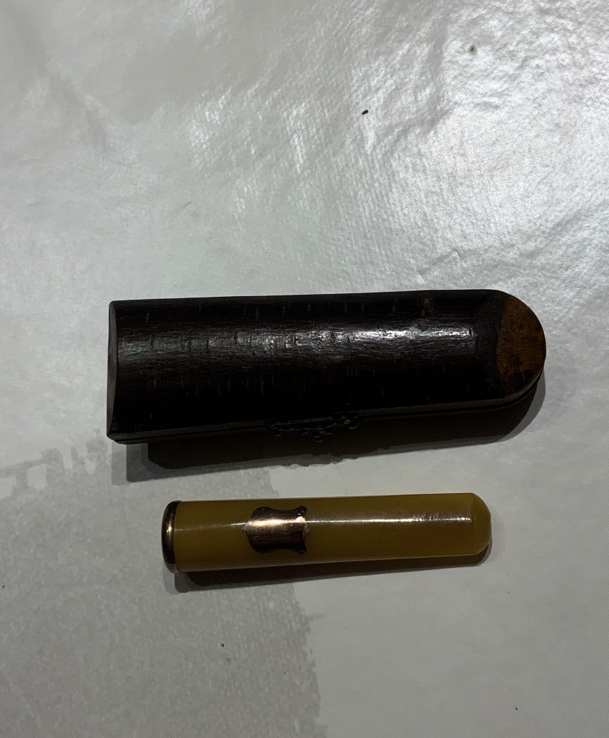 Fume cigarette ambre et vermeil-photo-4