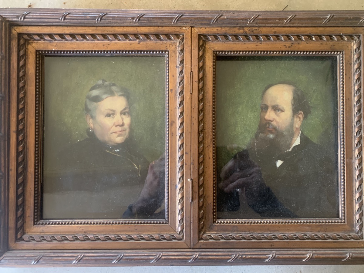 Portraits  d’un couple bourgeois par Eugène Edmond Thiery-photo-1