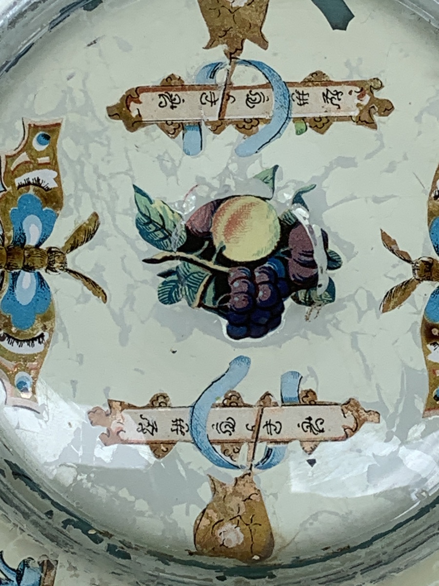 Pair Of Plates With Glass Bases, Chinese Motifs, 19th Century -photo-4