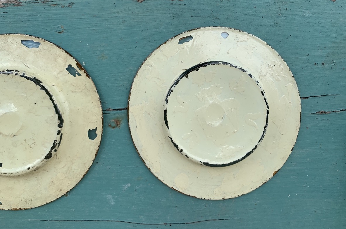 Pair Of Plates With Glass Bases, Chinese Motifs, 19th Century -photo-3