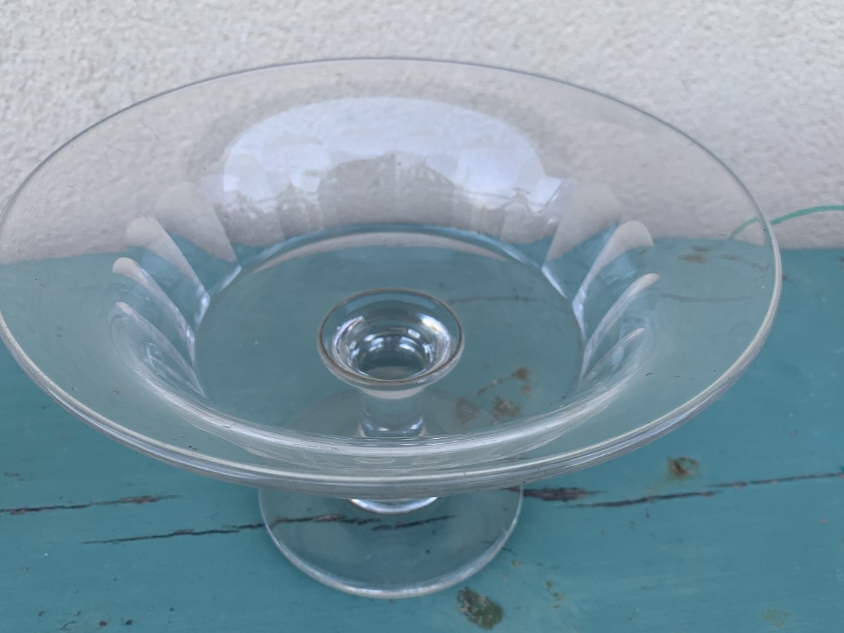 Large Crystal Bowl And Matching Candy Dish-photo-2