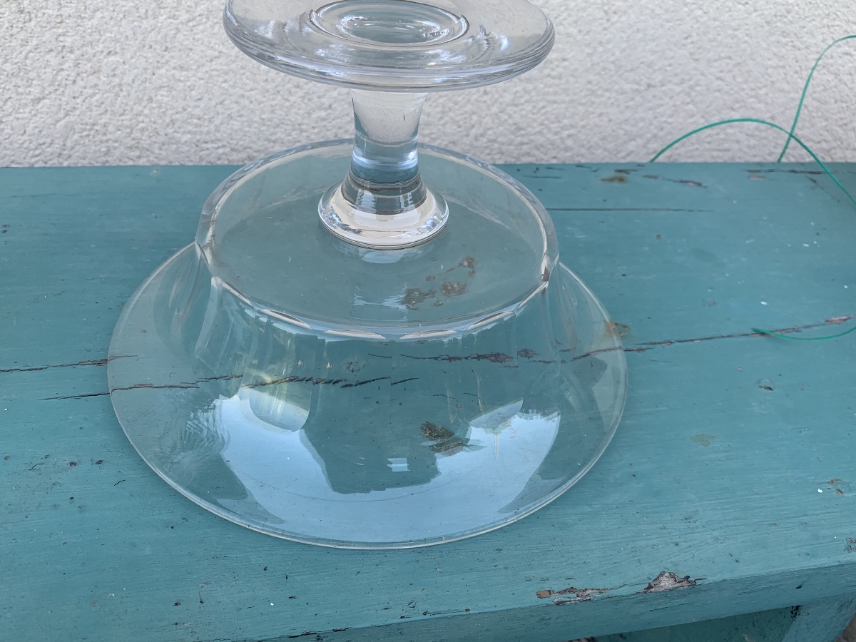 Large Crystal Bowl And Matching Candy Dish-photo-4