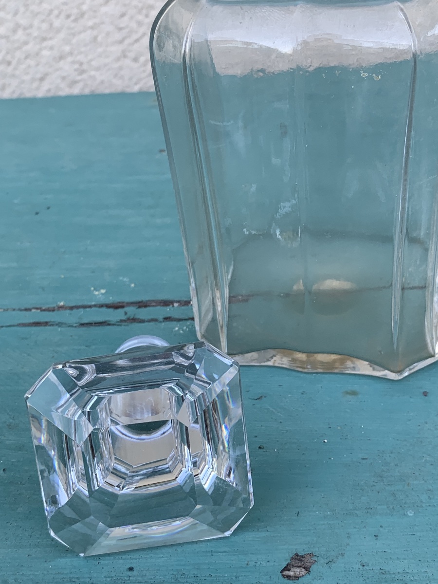 Pair Of Cut Crystal Liqueur Decanters-photo-1