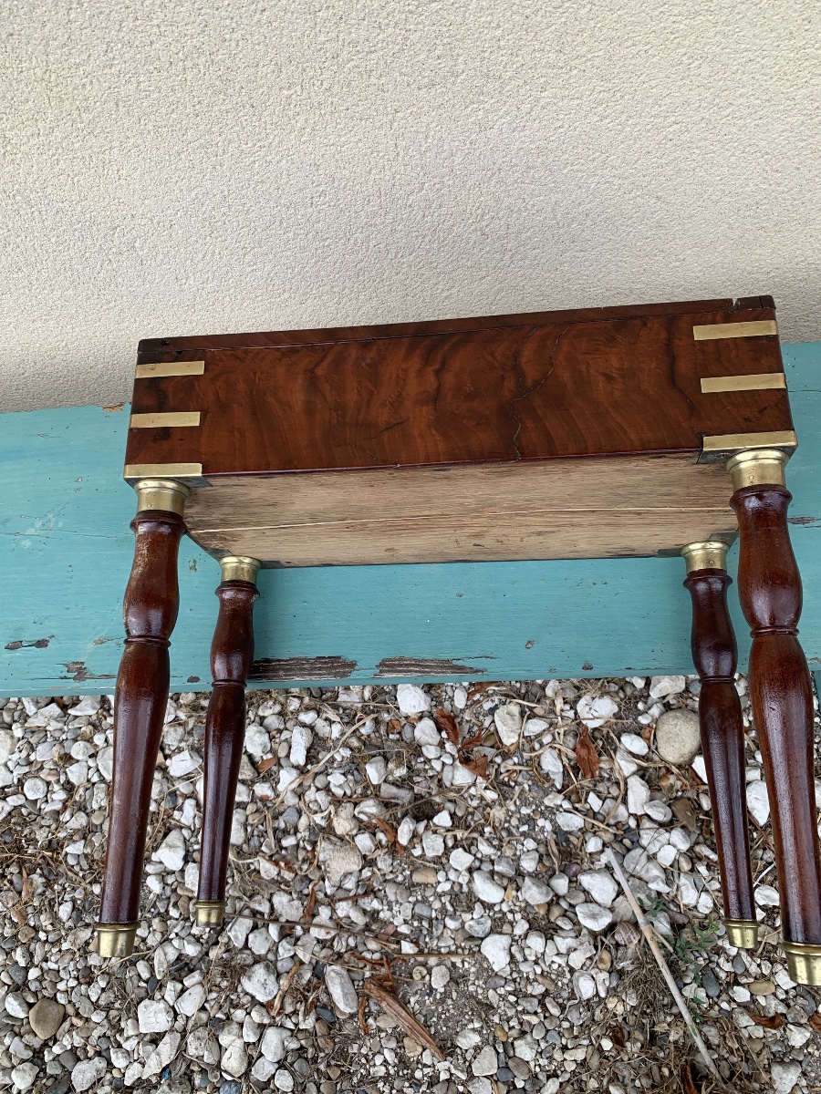 Mahogany Travel Bidet From The Empire Period.-photo-1