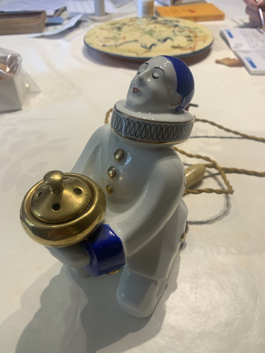 Charming  Art Deco Porcelain Night Light, By Alfred Lanternier In Limoges.-photo-2