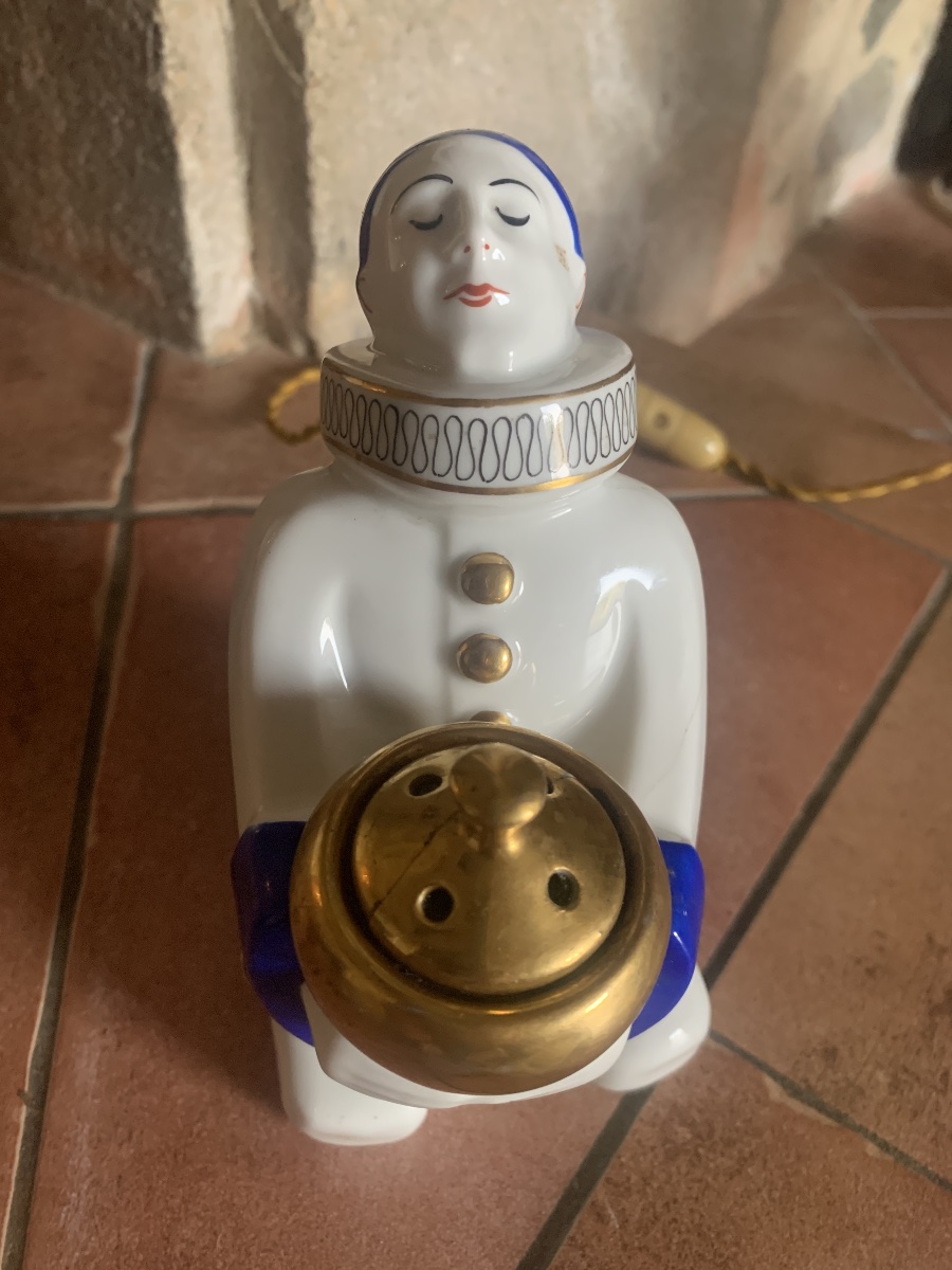 Charming  Art Deco Porcelain Night Light, By Alfred Lanternier In Limoges.-photo-3
