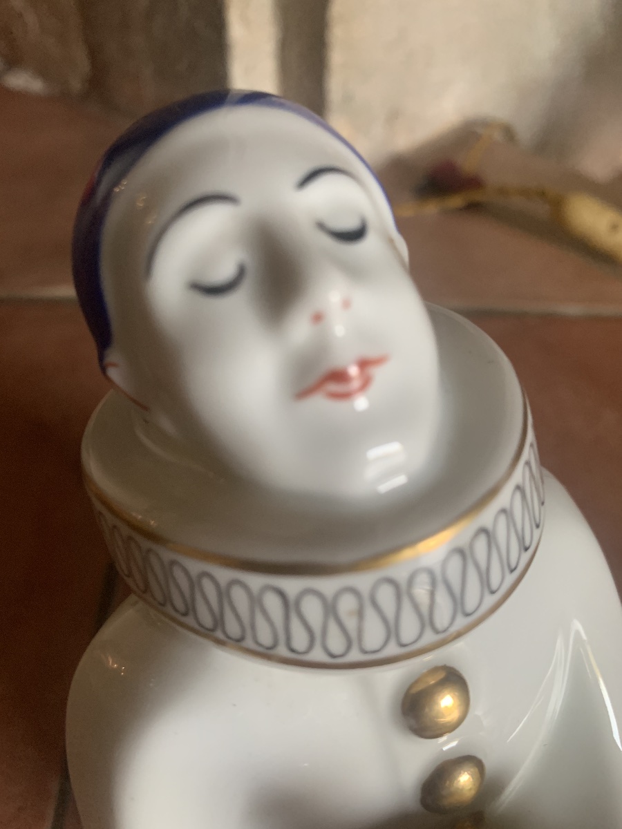 Charming  Art Deco Porcelain Night Light, By Alfred Lanternier In Limoges.-photo-3