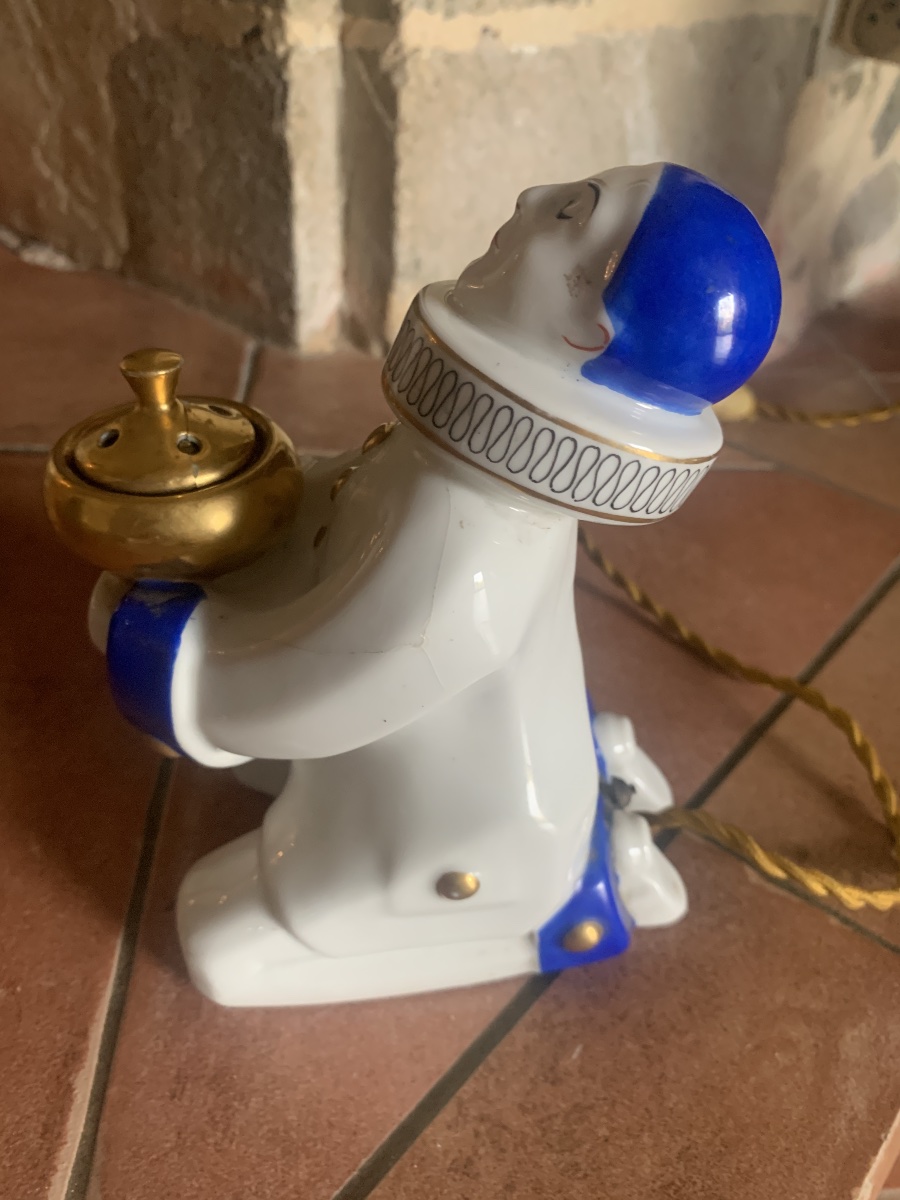 Charming  Art Deco Porcelain Night Light, By Alfred Lanternier In Limoges.-photo-4