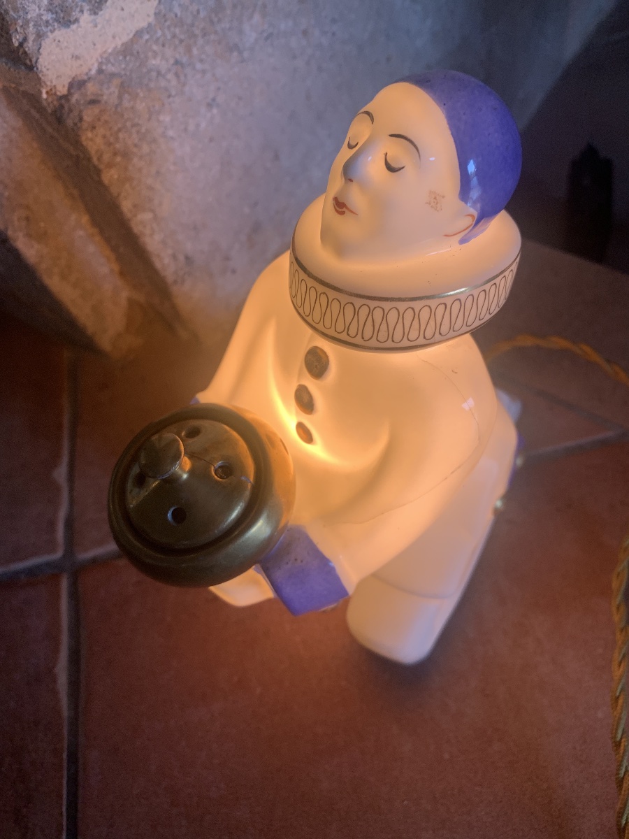 Charming  Art Deco Porcelain Night Light, By Alfred Lanternier In Limoges.-photo-8