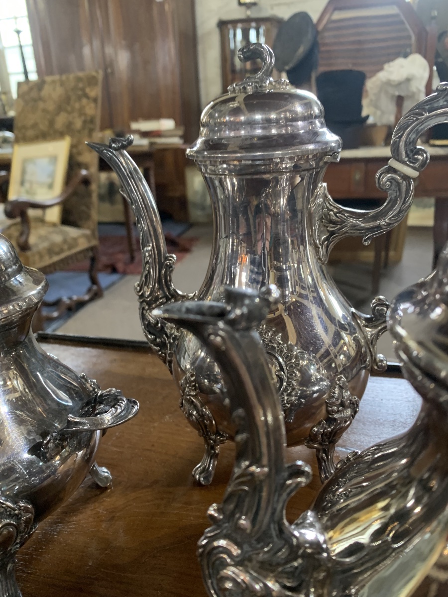 Rocaille-style Pitcher And Sugar Bowl Set -photo-3