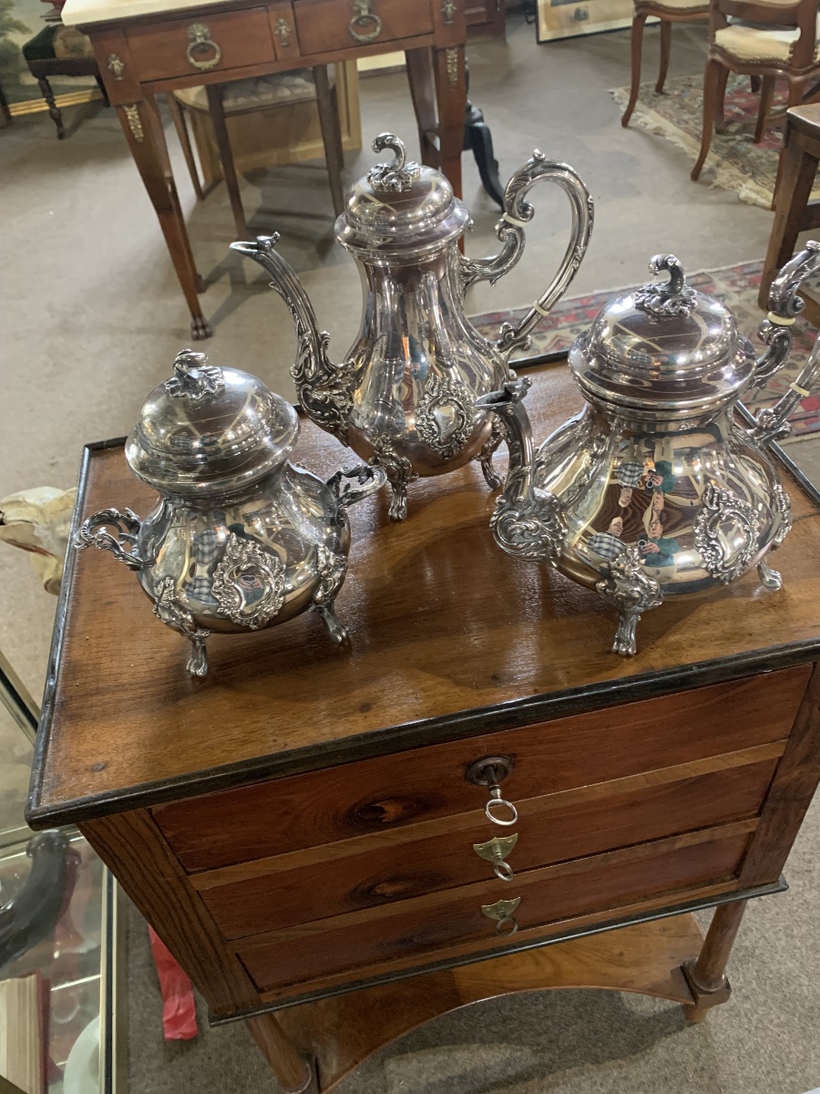 Rocaille-style Pitcher And Sugar Bowl Set 