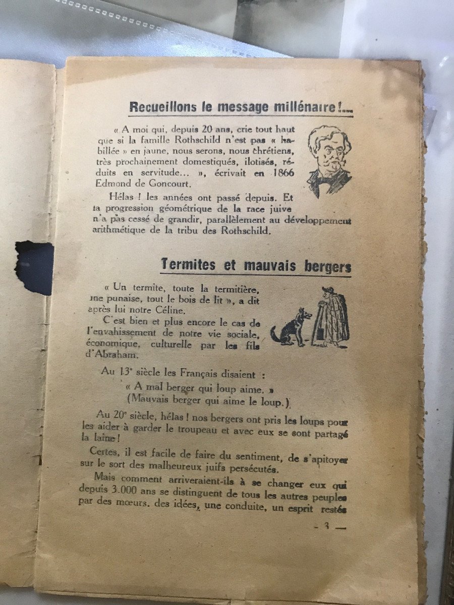 Rare Brochure Antisémite Années 40-photo-3