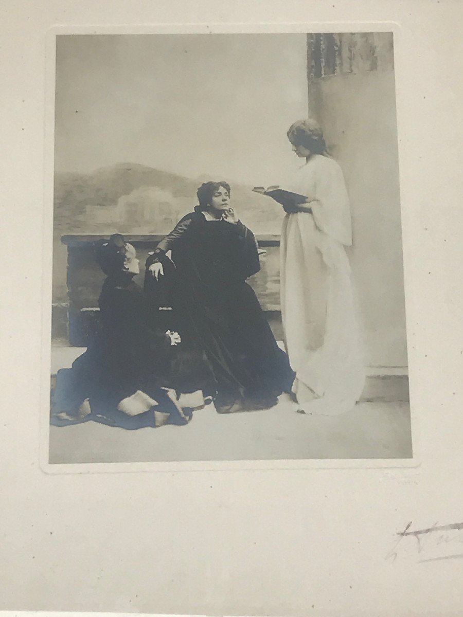 Pair Of Photos Of Eleonora Duse, Early 20th Century