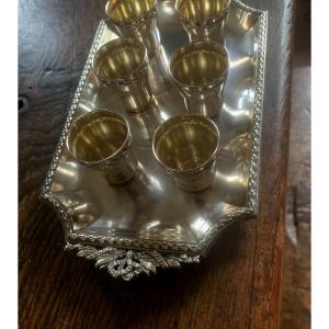 Ensemble 6 gobelets argent Minerve 