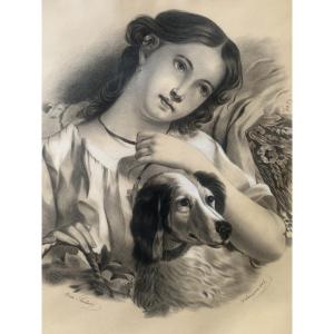 Large Romantic Drawing 1884