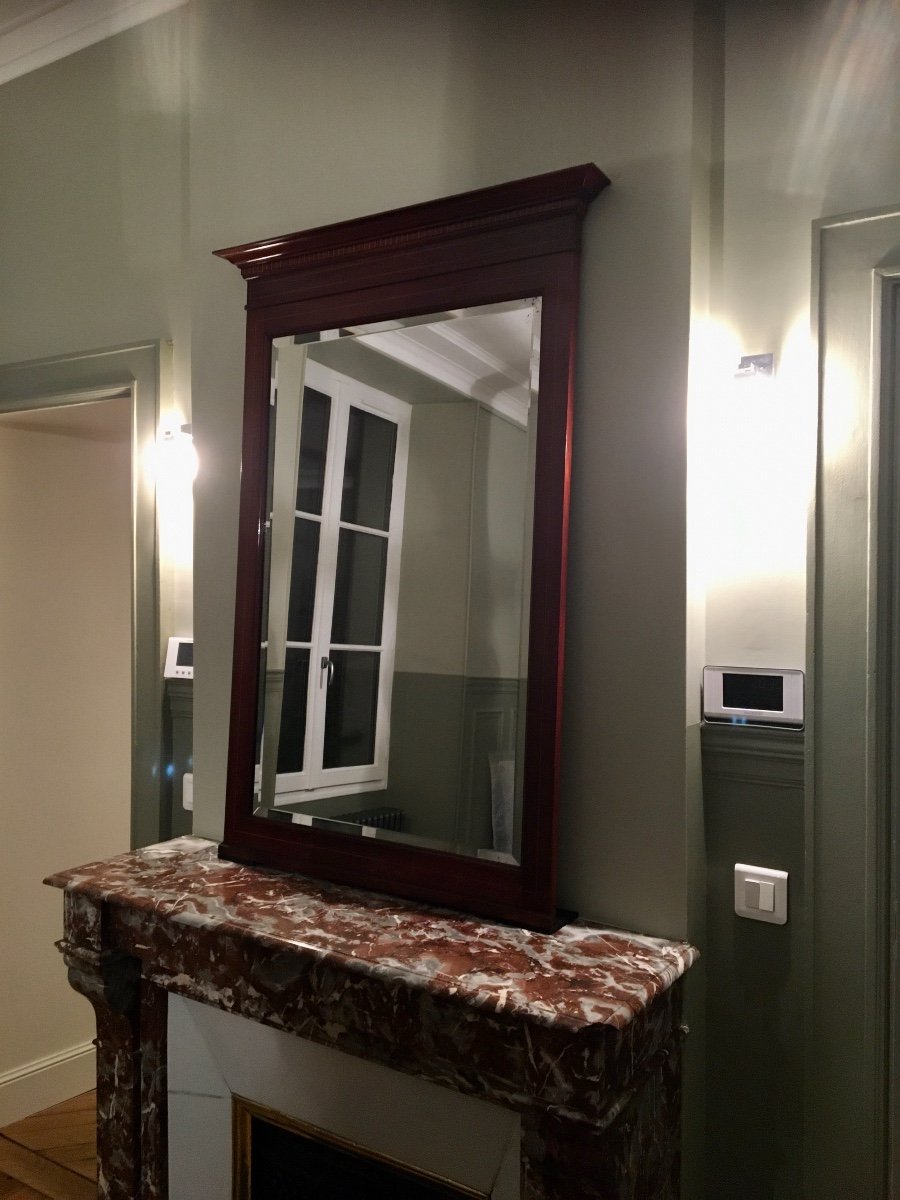 Miroir Art Nouveau à Chapiteau 1900-photo-4