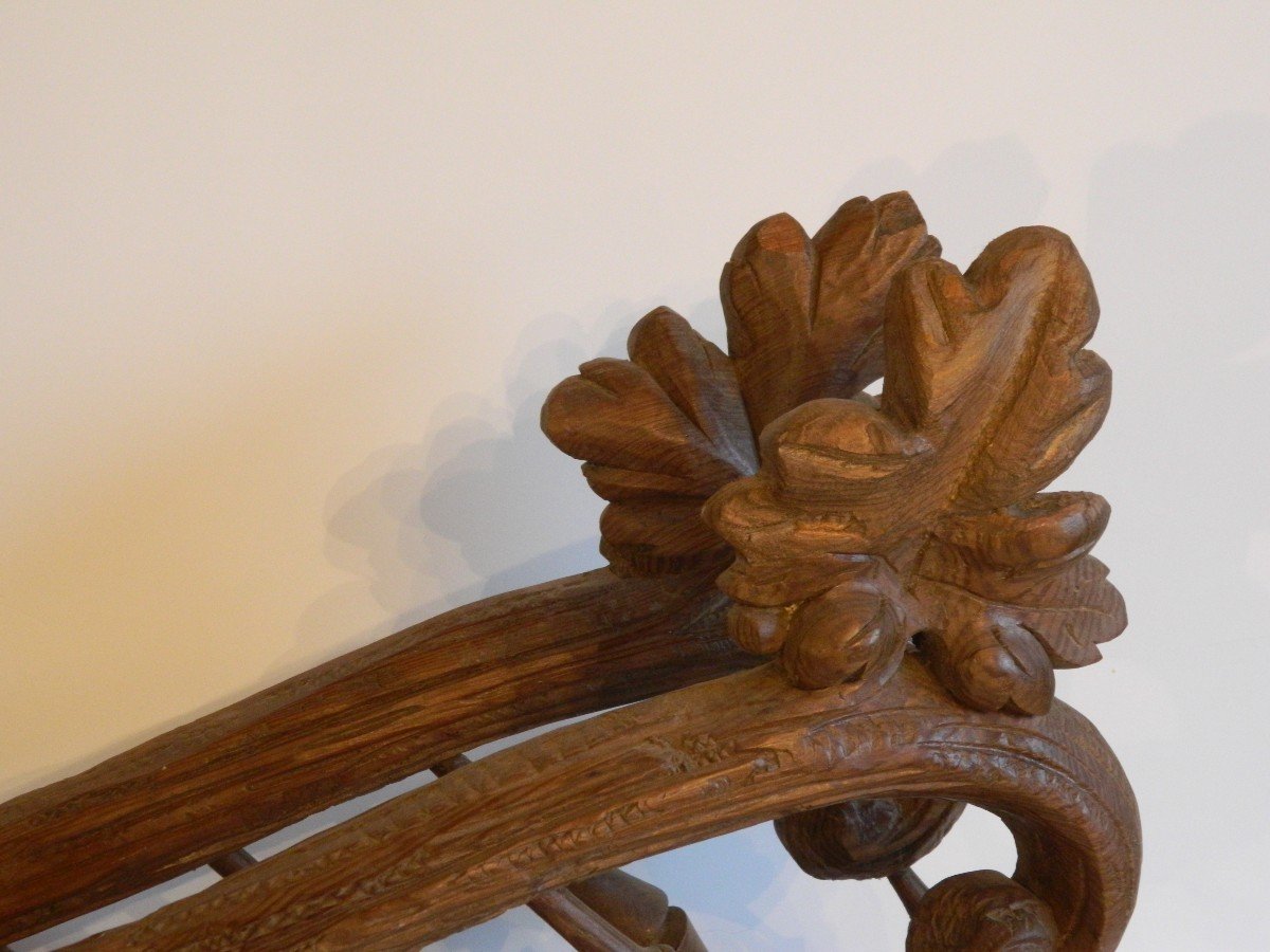 Petit Rampe d'Escalier En Bois Sculpté Forêt Noire-photo-1