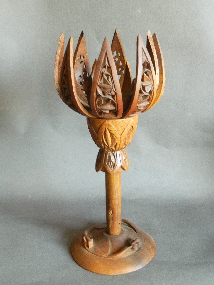 Wooden Articulated Lotus Flower-photo-3