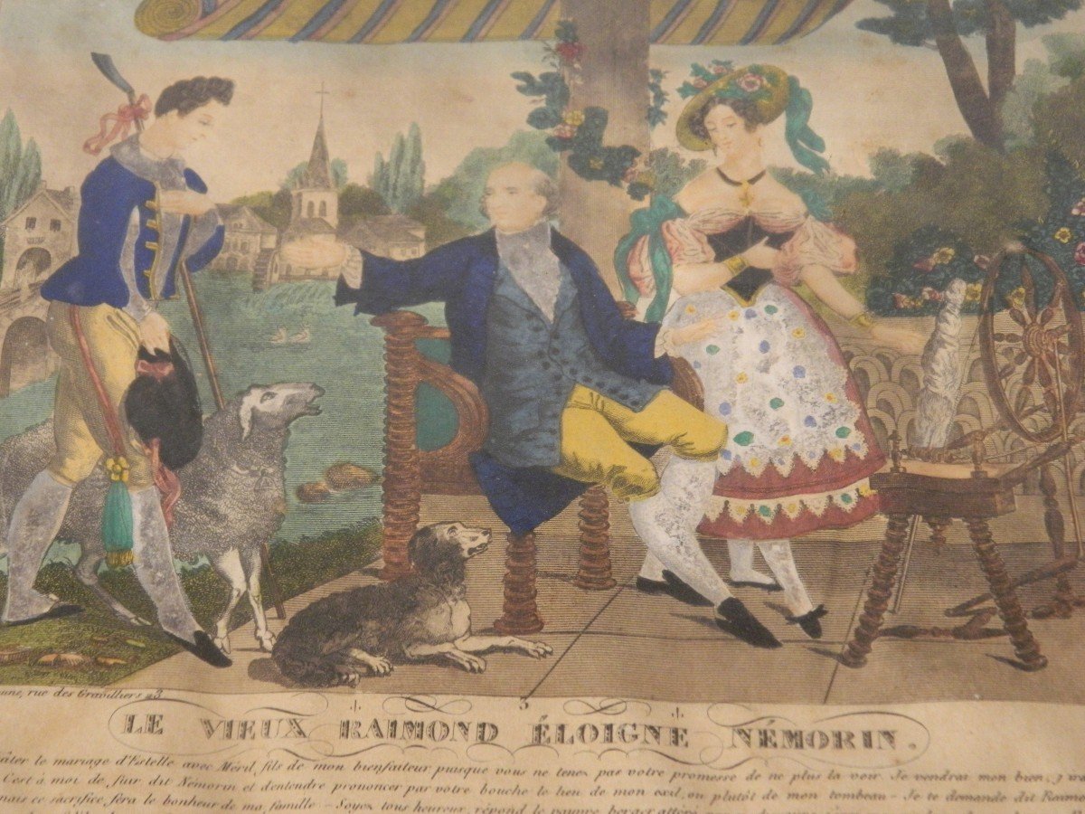 Série De 4 Gravures Estelle Et Nemorin, 19ème Siècle-photo-6