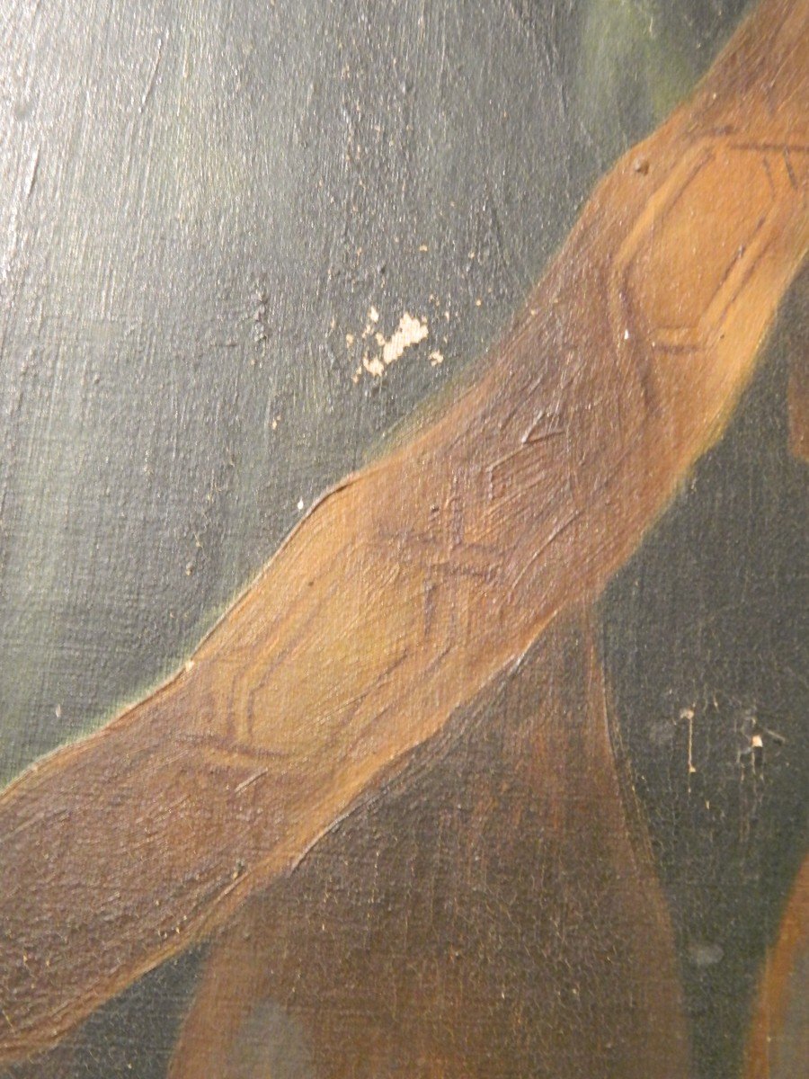 Portrait Of Charles Joseph Scorion, Oil On Canvas, 18th C.-photo-3