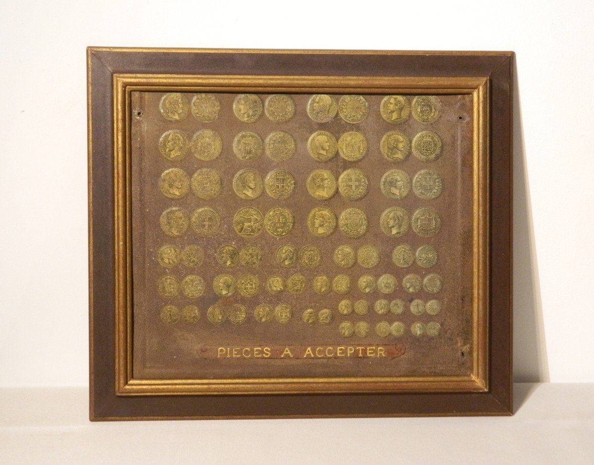 Embossed And Printed Sheet Metal Plate: Coins To Accept