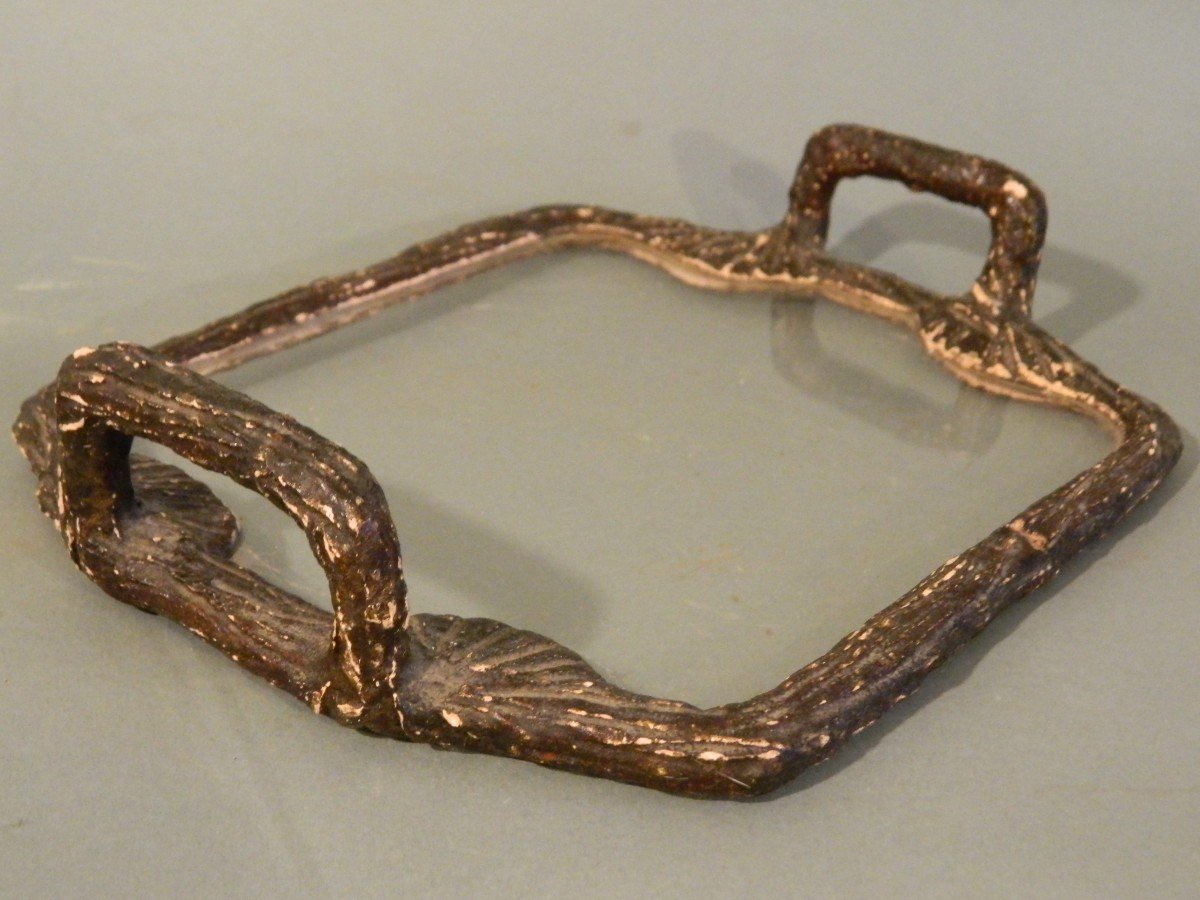 Glass And Terracotta Tray, 19th Century-photo-4