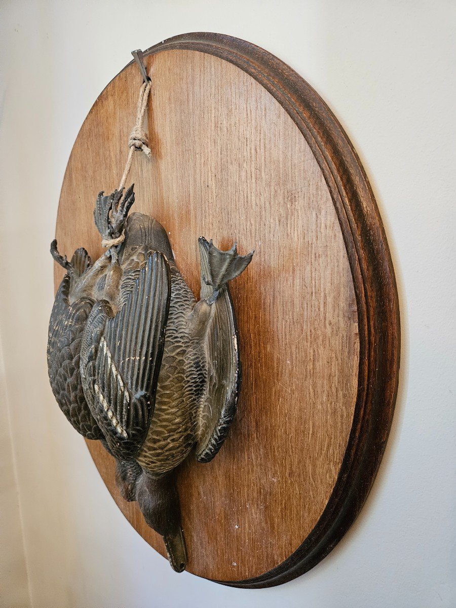 Pair Of Austrian Terracotta Bird Trophies-photo-8