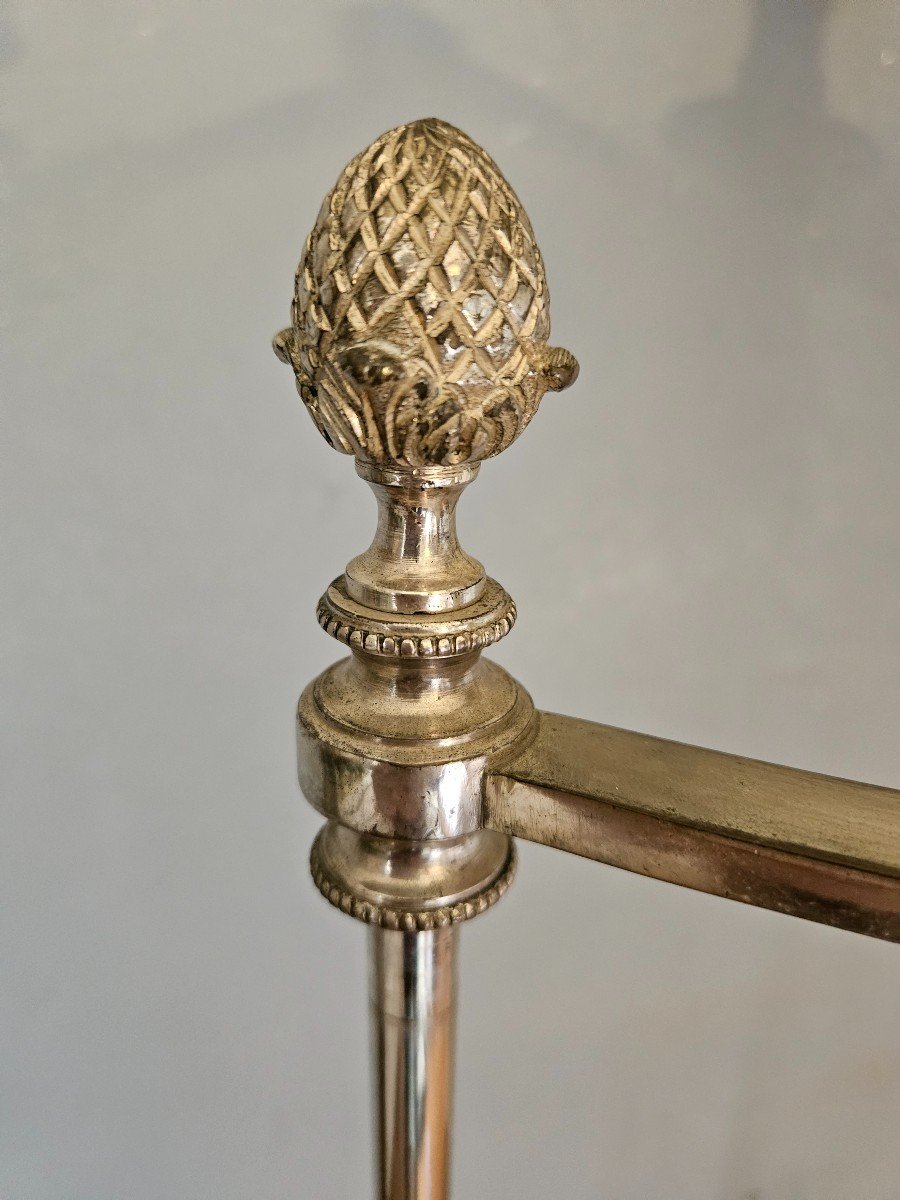 Lampadaire Liseuse Télescopique En Métal Argenté Avec Bras Articulé -photo-2