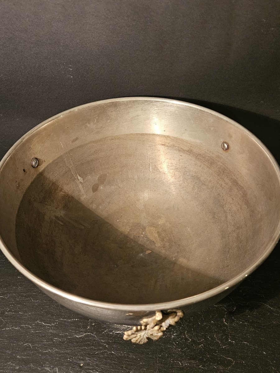 Vintage Silver And Gold Metal Champagne Cooler-photo-1