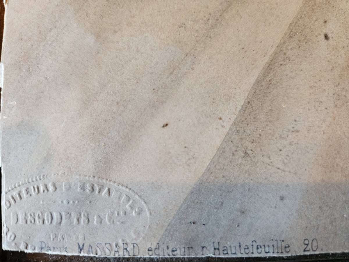 Lithographie "Bonheur Maternel" par Pingot d'après Melle Le Brun-photo-4