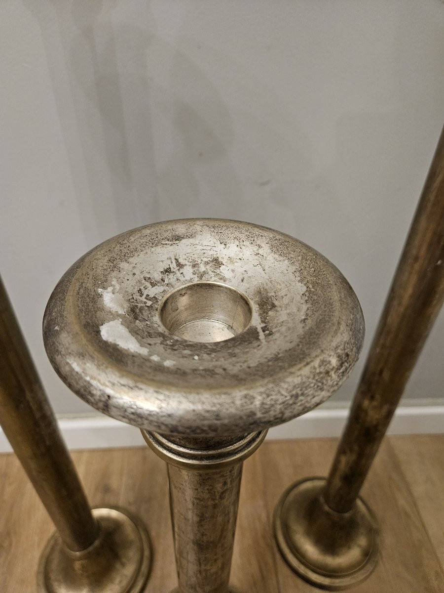 Set Of Three Metal Candle Holders-photo-4