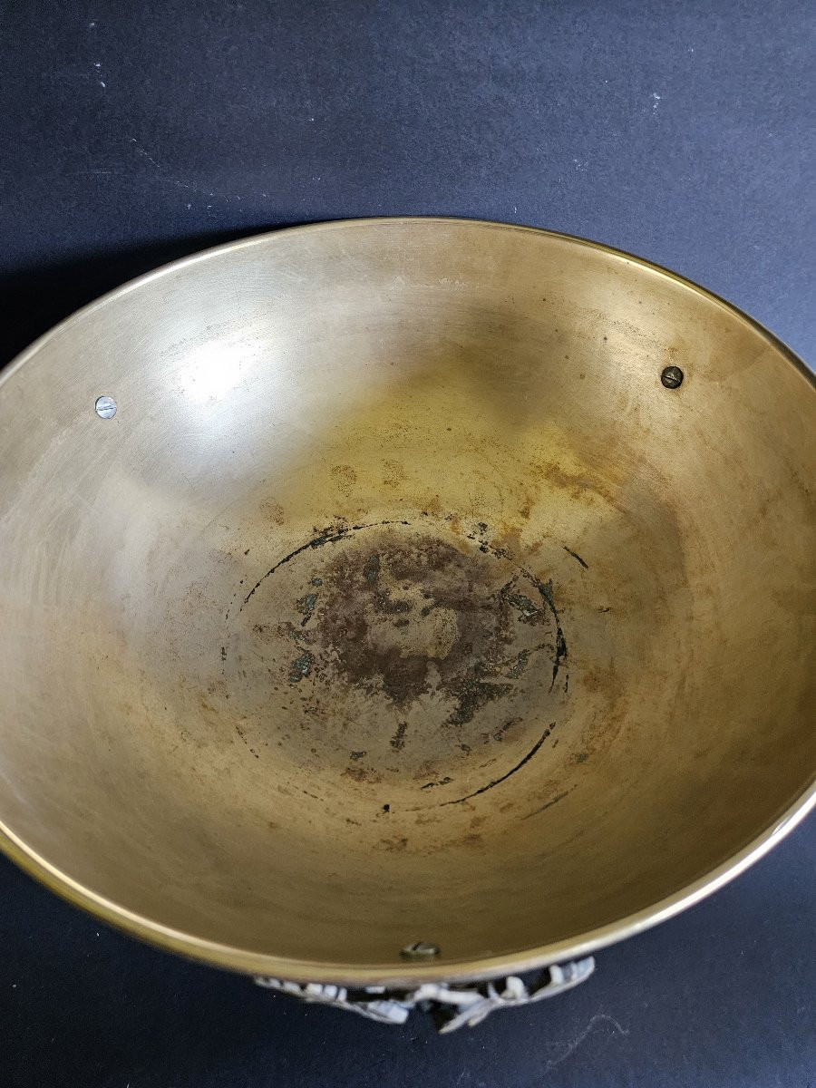 Champagne Cooler Or Champagne Bowl In Gilded Brass "champagne Boizel"-photo-4